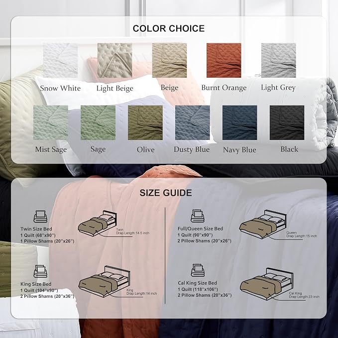 ROARINGWILD Light Grey Twin Size Quilt Bedding Sets - Image 7