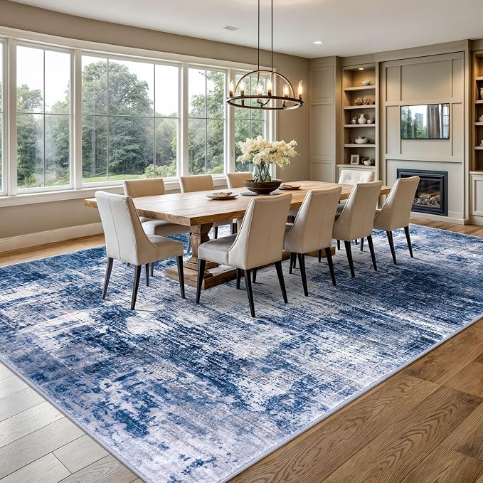 Abstract Area Rugs 9x12 Ft Washable Large Rugs - Image 3