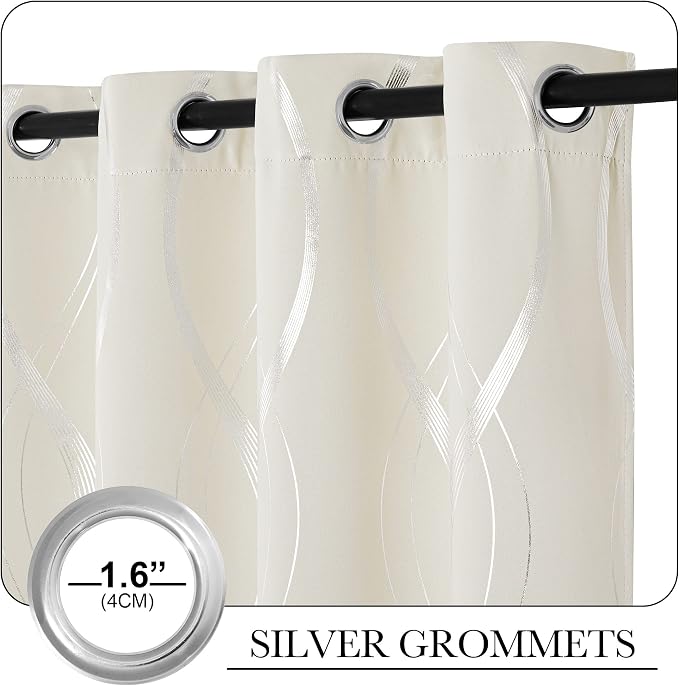 NICETOWN Bedroom Curtains Small Blackout Panels, 42 by 54 Inch, Window - Image 3