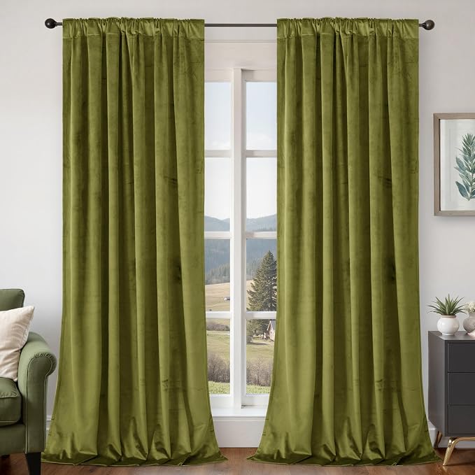 BGment 108 Inch Velvet Blackout Curtains - Image 2