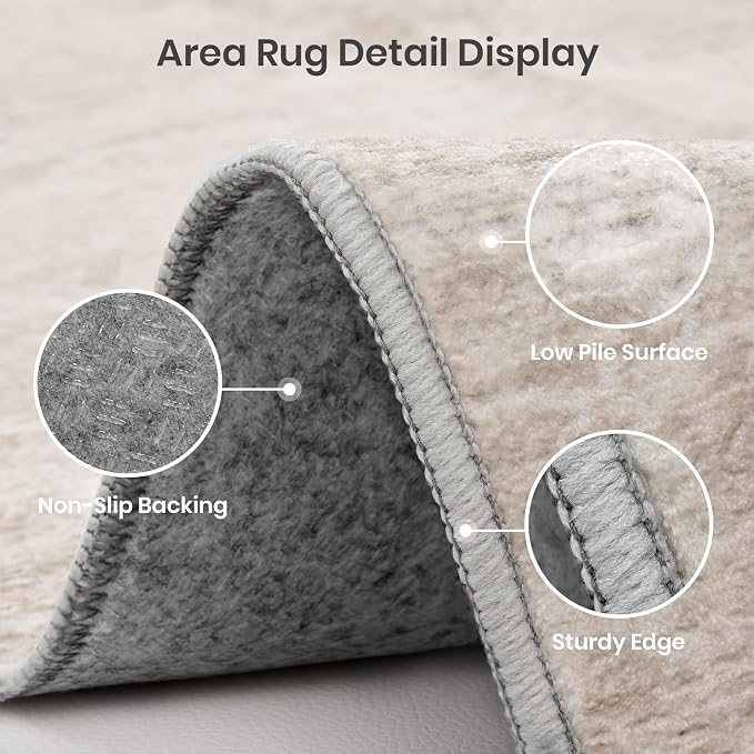 6x9 Area Rugs Non Slip, Large Washable Rugs - Image 4