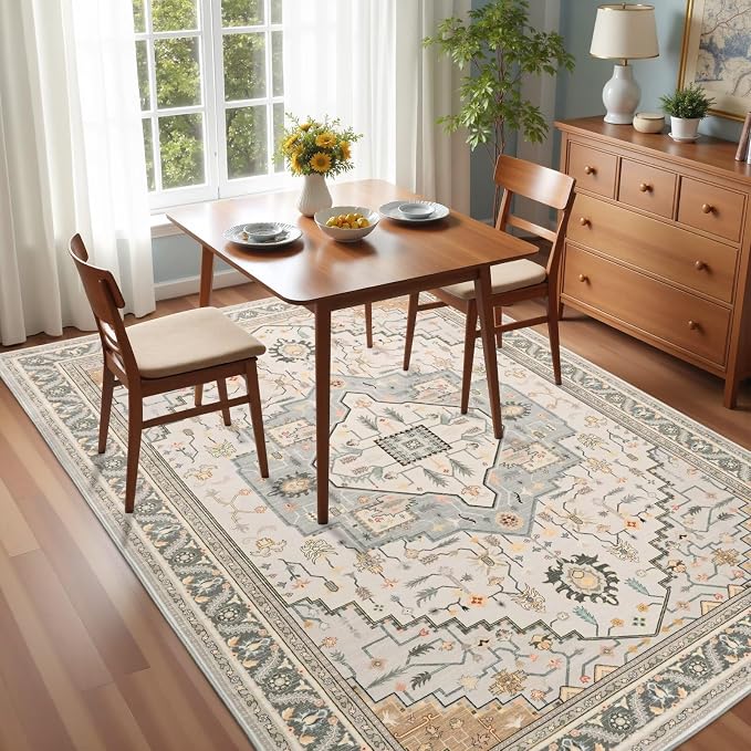 Macgace Washable Vintage Area Rug - Image 3