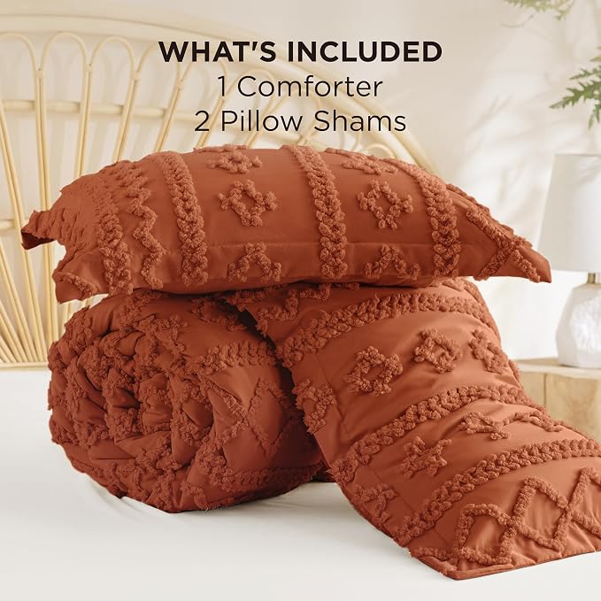 Bedsure Tufted Boho Comforter Set Full Size - Image 6