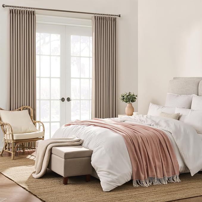 Pinch Pleated Patio Sliding Door Curtains 95 Inch Length - Image 4