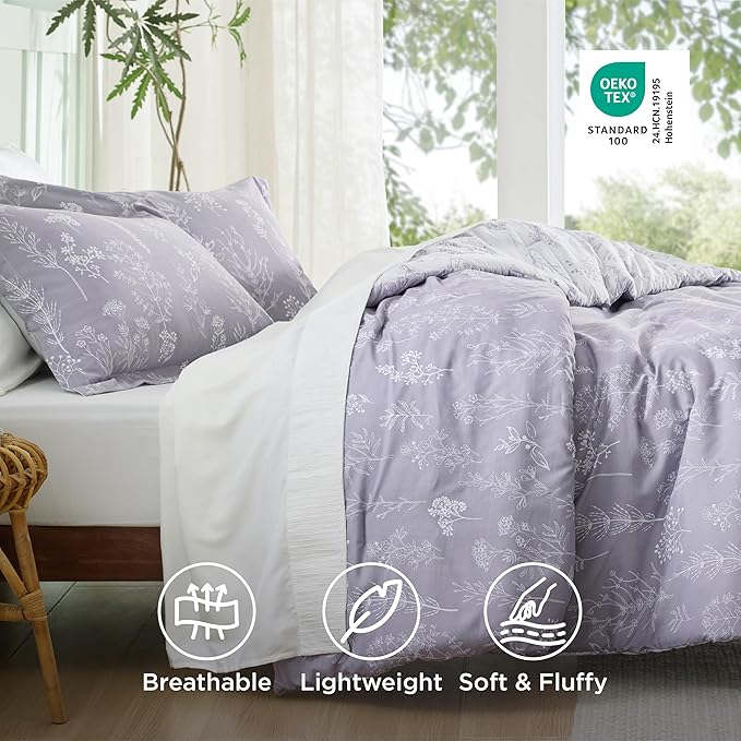 Bedsure Lavender King Comforter Set - Image 5