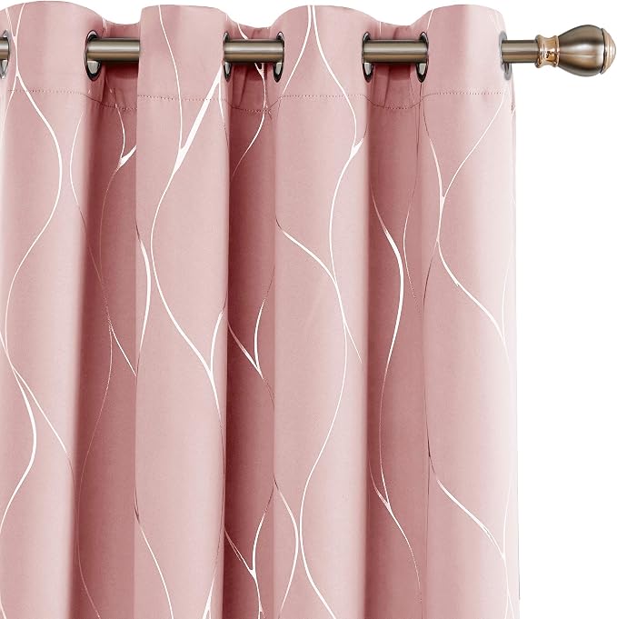 Deconovo Curtains for Living Room, Pattern Blackout Curtains 84 Inches Long | by Unknown