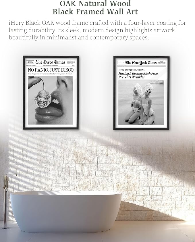 iHery 8x10in No Panic Just Disco Black Framed Newspaper Wall Art | Premium - Image 6