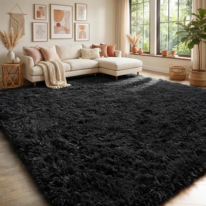 4x6 Ft Fluffy Bedroom Rugs, Shaggy Carpet | Indoor Nursery Rugs - Image 8