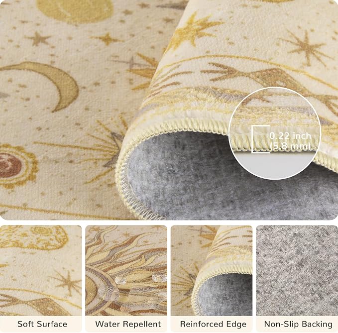 Vacuum-Friendly, 3x5 Washable Area Rug - Image 4