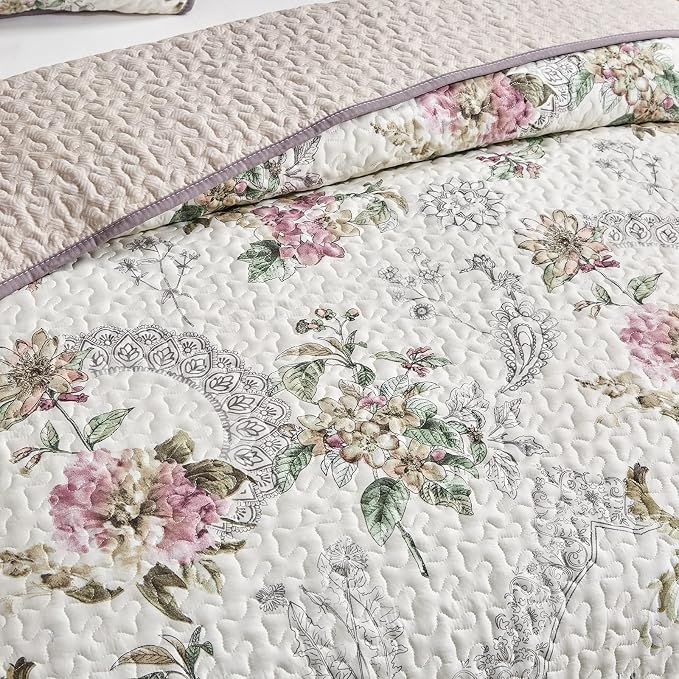 Flysheep 3 Pieces Quilt Set Full/Queen Size, Soft Microfiber Lightweight Bed - Image 4