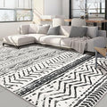 Nakagishi Black Rug Living Room Rugs: 9x12 Machine Washable Boho Large Neutral by NakagishiAreaRug
