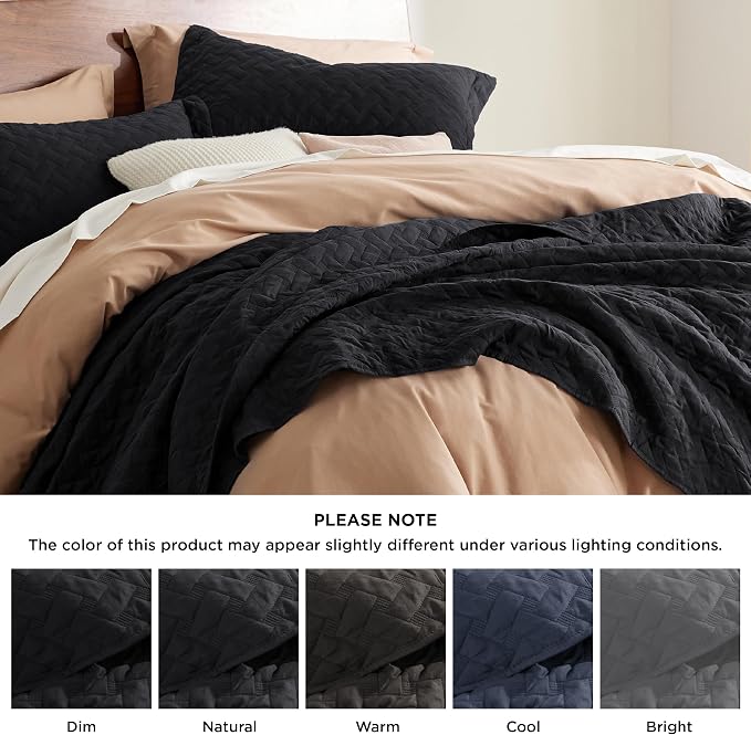 Bedsure King Size Quilt, Lightweight Comforter Set, Basket Weave, All-Season - Image 6