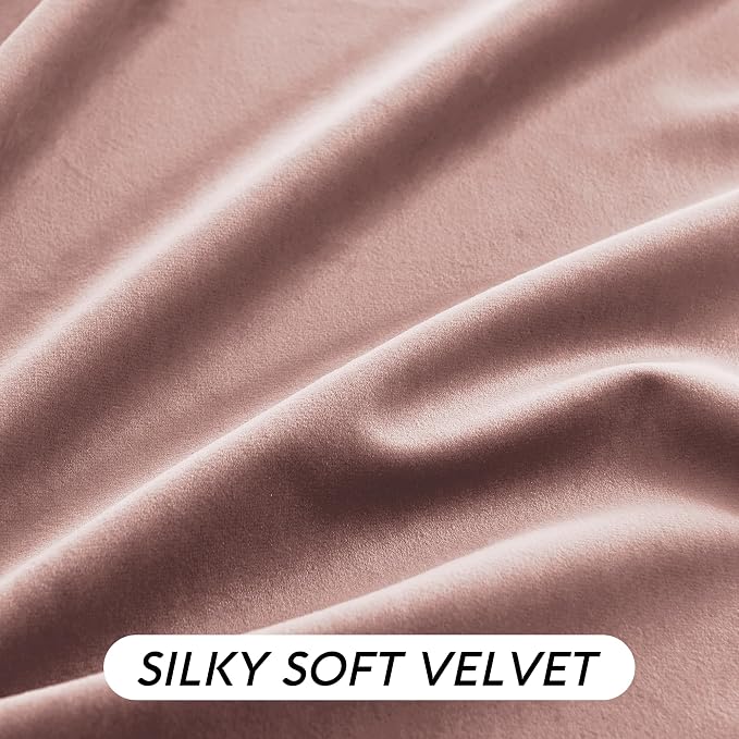 RYB HOME Velvet Curtains 102 inches Long, Extra Long High Ceiling Curtains | - Image 5