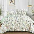 Anibedding Full Quilt Bedding Set 3 Pieces Floral Botanical Bedspreads | Soft by Anibedding