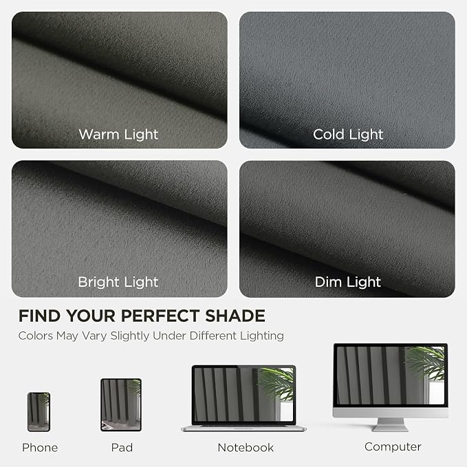 Joydeco Blackout Curtains 72 Inch Length 2 Panels Set, Thermal Insulated Long - Image 4
