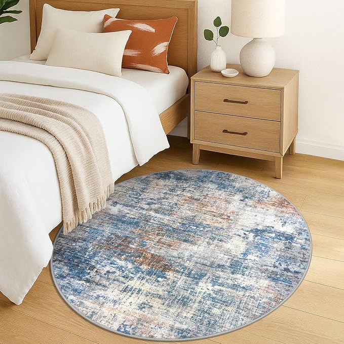 Round Area Rug 5 Ft Circle Entryway Rugs Round Washable Door Mat Indoor Entrance - Image 9
