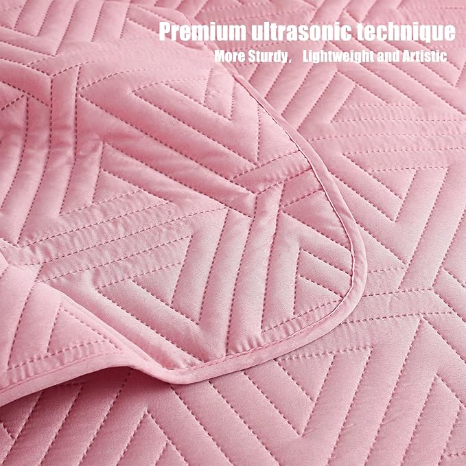 Whale Flotilla Soft Geometric King Quilt Set - Image 8