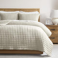 WDCOZY Beige California Oversized Cal King Size Quilt Bedding Sets by WDCOZY