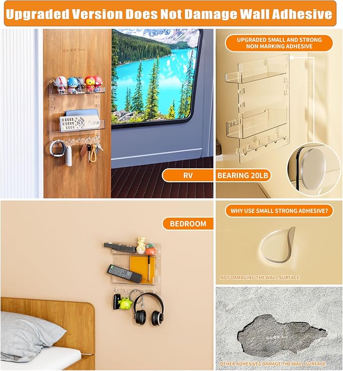 SuoXing Bedside Wall Organizer for Bedroom, Small Rooms, Nightstand and Bedside - Image 4