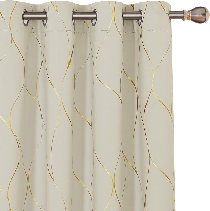 Deconovo Curtains for Living Room, Pattern Blackout Curtains 96 Inches Long | by Unknown