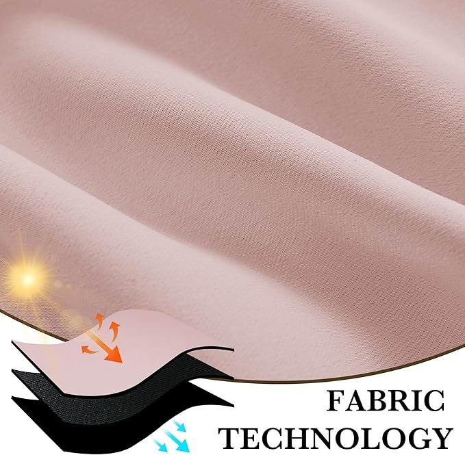 RYB HOME Bedroom Blackout Curtains 80 inches Long, 100% Blackout | Thermal - Image 7