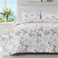 EXQ Home Printed Quilt Set Full Queen Size Green Leaves Bedspread Set | Bedding by EXQHomeTexitleCoLtd