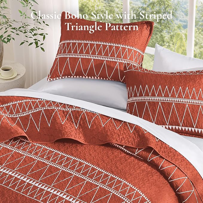 Burnt Orange Quilts Queen Size - Image 4