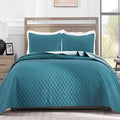Exclusivo Mezcla Reversible King Size Quilt Bedding Set, Dusty Teal | by ExclusivoMezcla