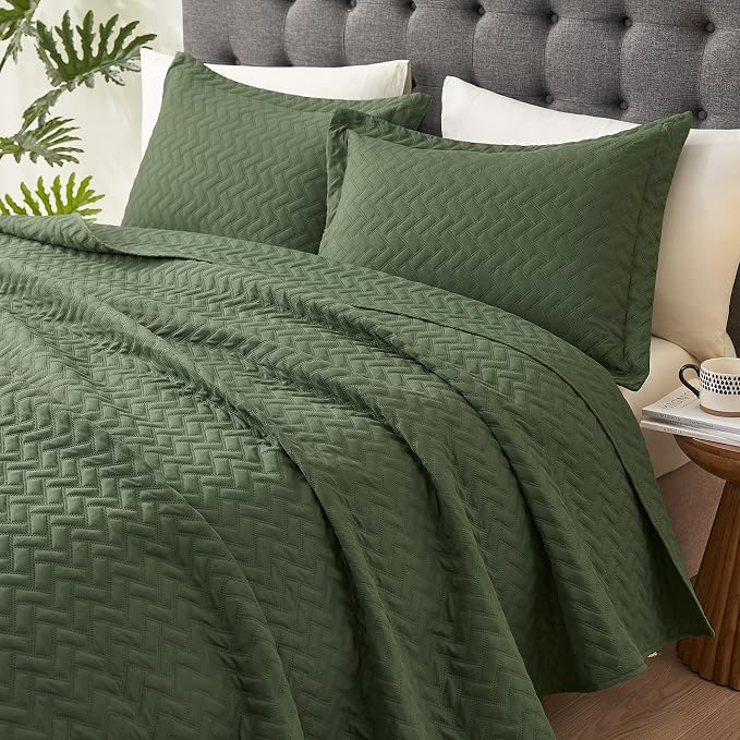 Hansleep Olive Green Quilt King Size - Image 3
