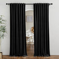 RYB HOME Black Velvet Blackout Curtains 94 inches by RYBHOME