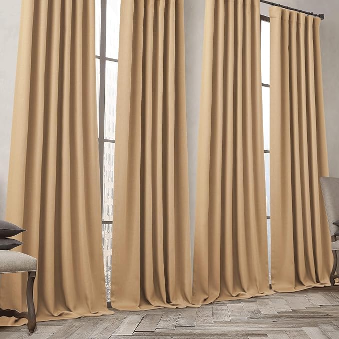 NICETOWN Thick Living Room Caramel Curtains 84 inches Long, Rod Pocket/Back - Image 2
