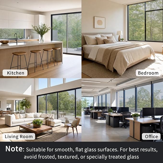 One Way Privacy Window Film Heat Control Mirror Tint 11.8Inx7.2Ft | Reflective - Image 6