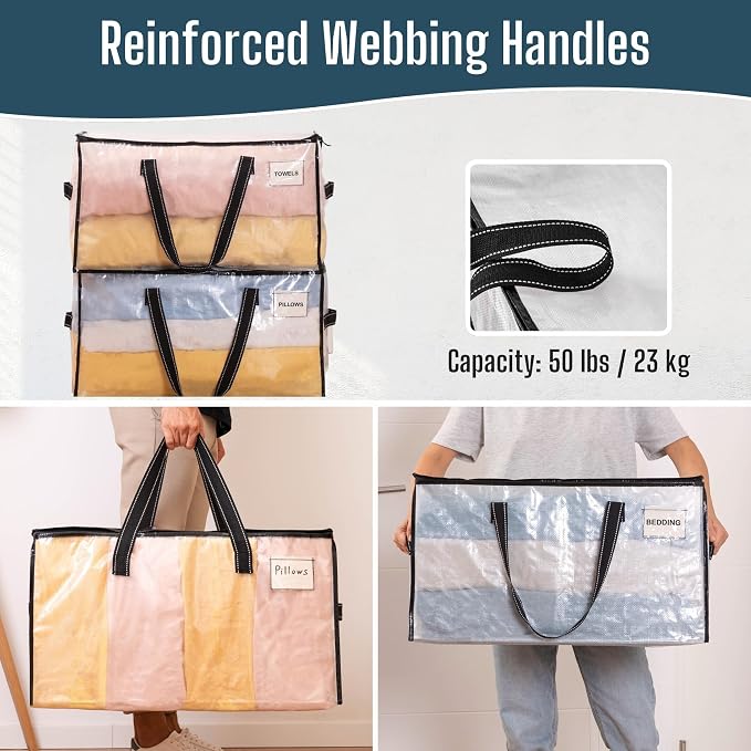 VENO Moving Bags, Storage Bags, Wide Open Top, 10 Pack | Moving boxes - Image 5