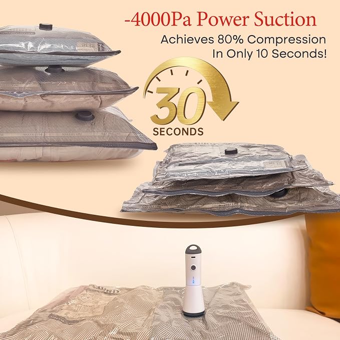 Vacbird 12 Pack Vacuum Bags for Travel - Image 4