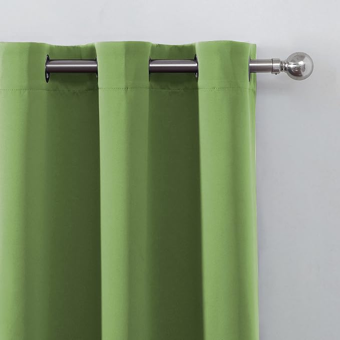 Light Green Thermal Blackout Curtains/52 x 72 Inch/Set of 2 Panels Room - Image 7