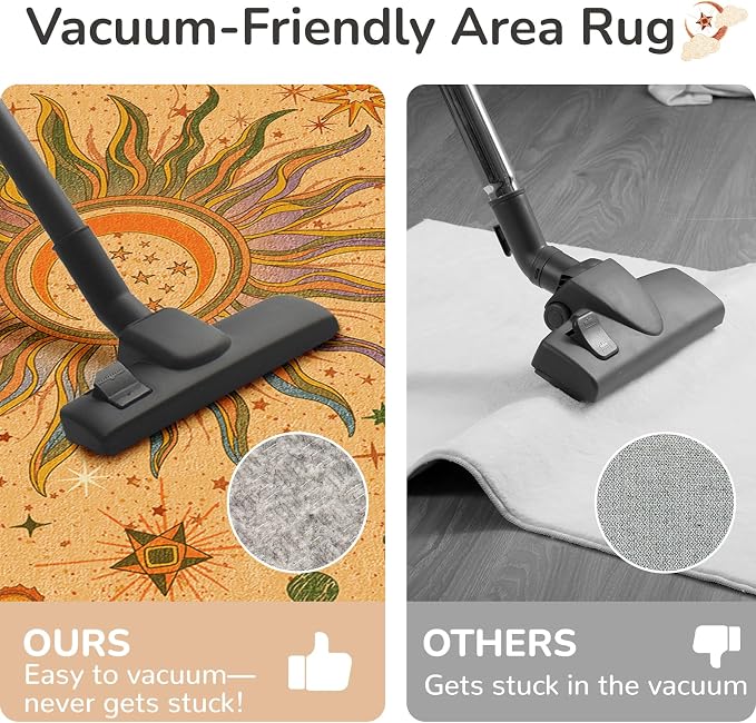 Vacuum-Friendly, 5x7 Washable Area Rug - Image 5