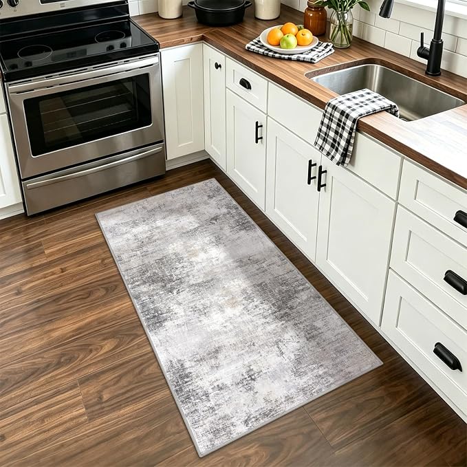 Abstract Runner Rug 2x4 Ft Entryway Rugs Washable Door Mat Indoor Entrance - Image 3