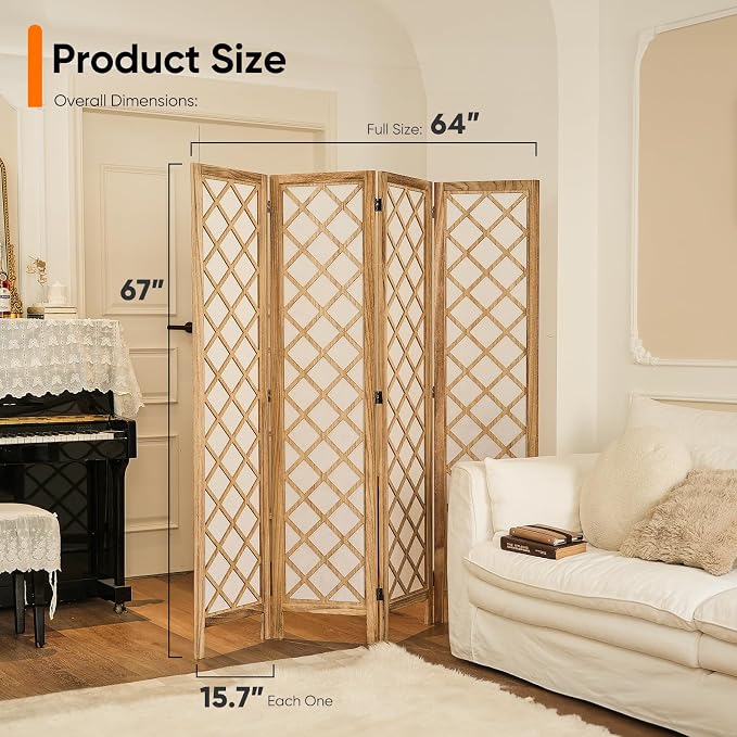 Japanese Shoji Screen Room Divider, Lightweight, Privacy Screen - Image 2