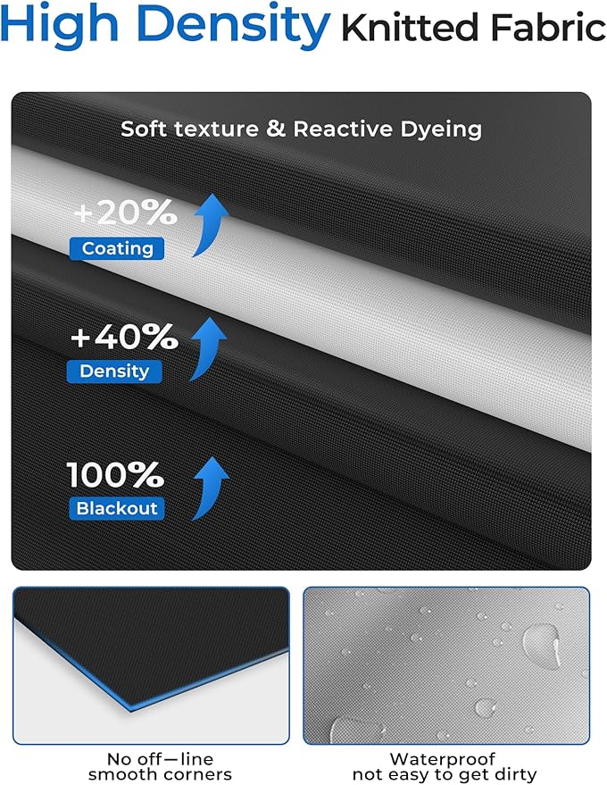 Blackout Curtains for Bedroom Portable 31"x48" Blackout Shades | 100% Black Out - Image 7