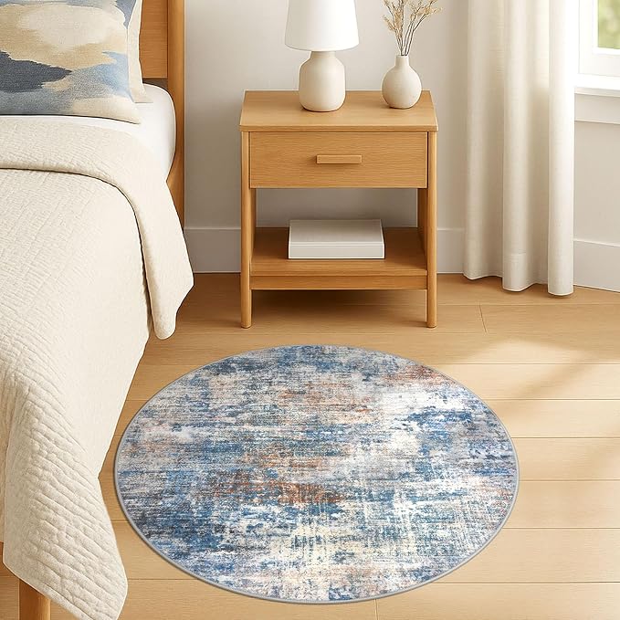 Round Area Rug 3 Ft Circle Entryway Rugs Round Washable Door Mat Indoor Entrance - Image 8