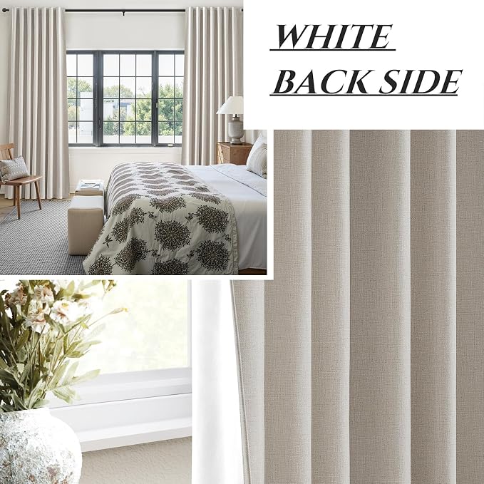 112 Inch Curtains 2 Panel Set Modern Decorative Dark Out Pleated Curtain - Image 7