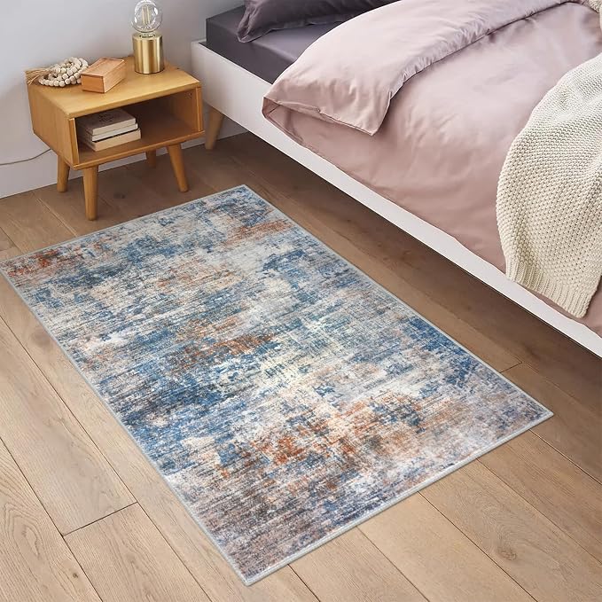 Small Abstract Area Rug 2x3 Ft Entryway Rugs Washable Door Mat Indoor Entrance - Image 3