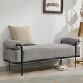 SOFTHION 61.2" End of Bed Bench, Chenille Upholstered Entryway Bench, Footrest by SofthionDesign