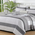 WONGS BEDDING Twin Quilt Bedding Set 2 Piece Grey Bedspread Set, Modern Casual by WONGSBEDDING