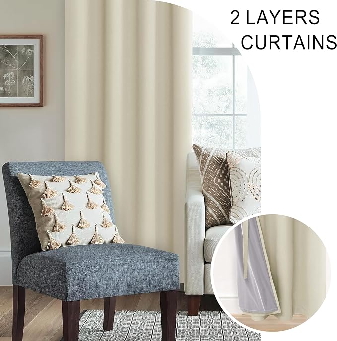 XWZO Total Blackout Curtains 45 Inches Long - Image 5
