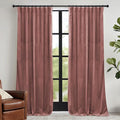 RYB HOME Pink Velvet Curtains 72 inches by RYBHOME