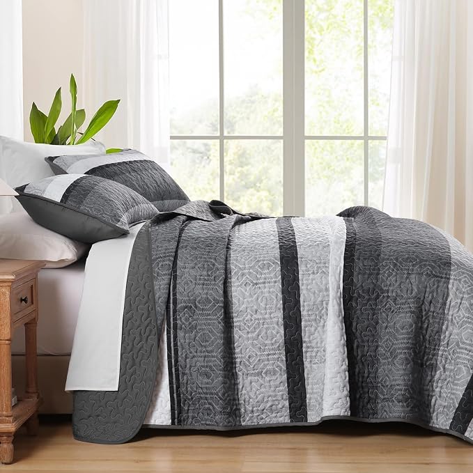 Dobuyly Full Size Boho Quilt Set, Breathable All-Season, 3-Piece Set Fits King - Image 4