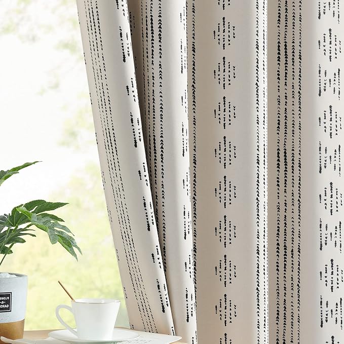 jinchan 95% Blackout Boho Curtains 96 Inch Length - Image 8