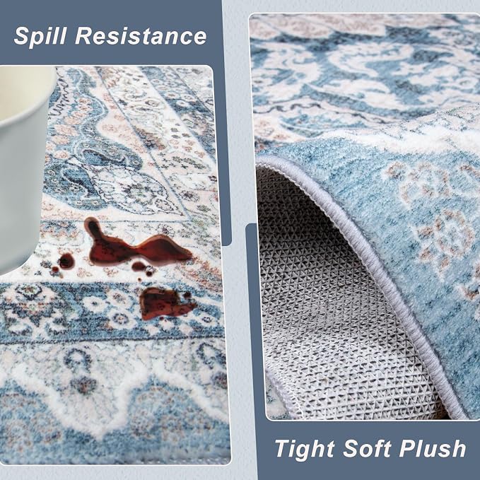 Macgace Washable Vintage Small Area Rug - Image 5
