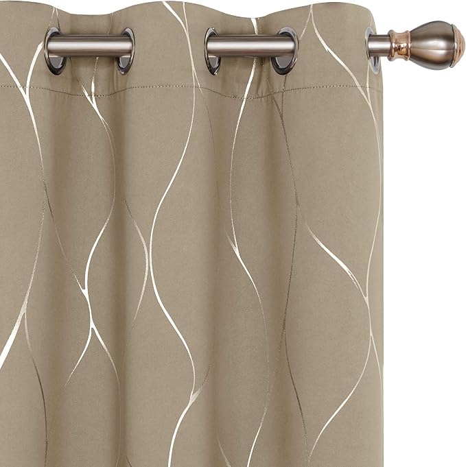 Deconovo Curtains for Living Room, Pattern Blackout Curtains 72 Inches Long | by Unknown